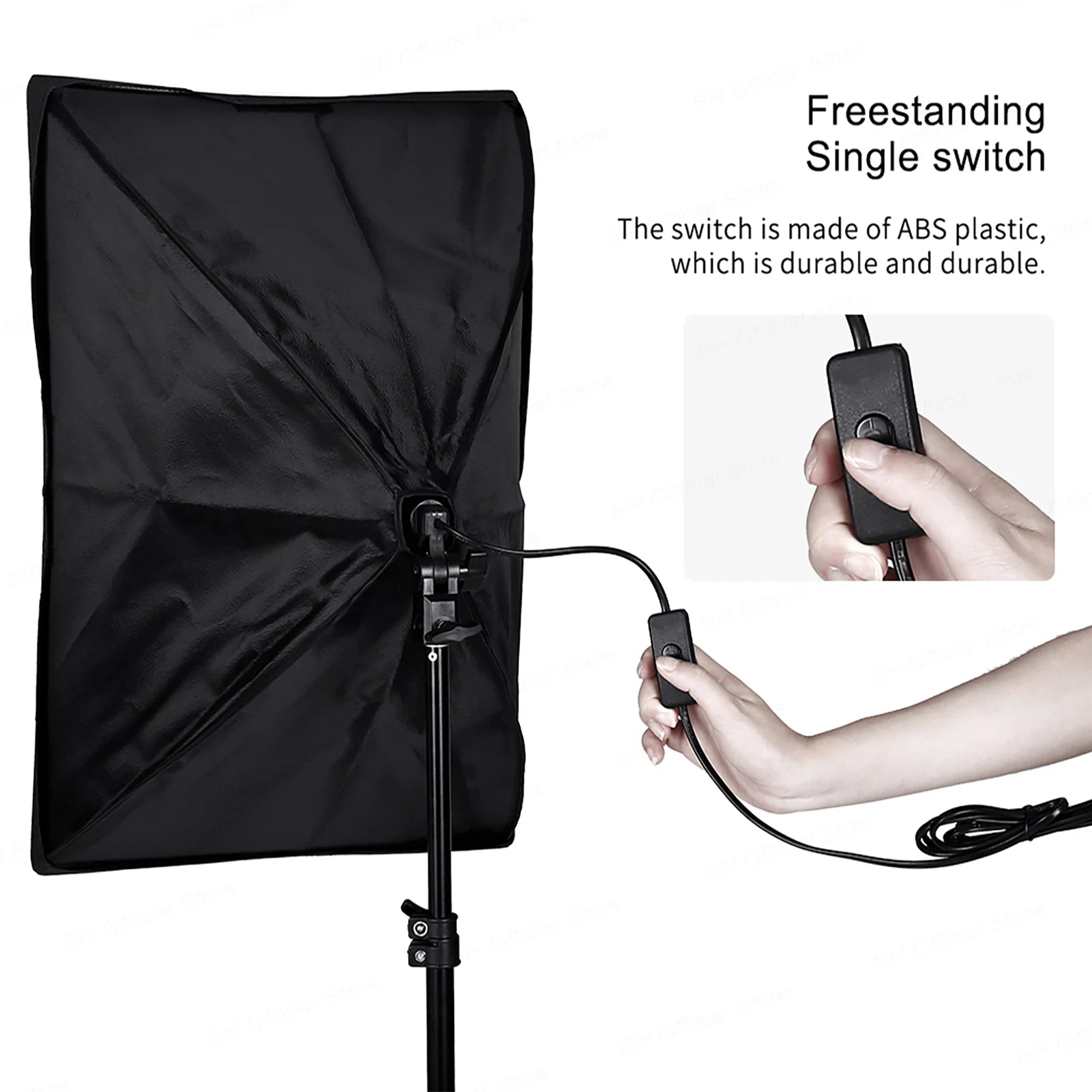 Large Flexible Softbox Lighting Studio Photography Light Kit Softboxes Light Bulbs Umbrellas Light Sockets Light Stands Backdrop